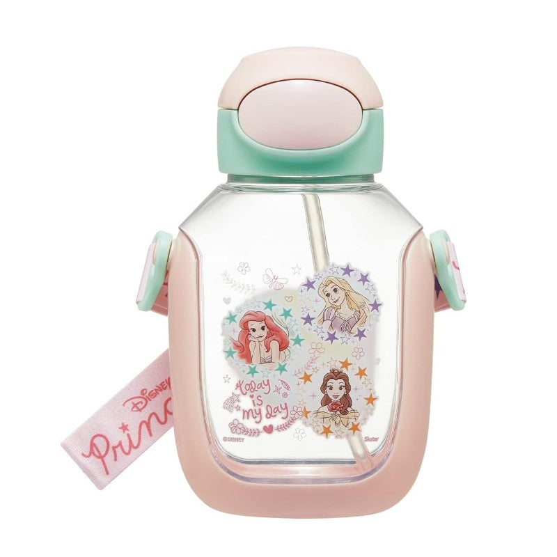 Skater One-Touch Straw Water Bottle Disney Princess