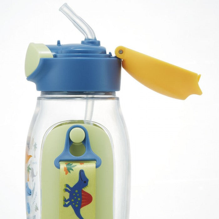 Skater One-Push Straw Bottle Dinosaur 530ml