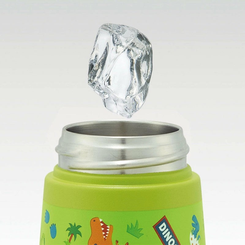Skater Straw Stainless Steel Bottle Dinosaur 420ml