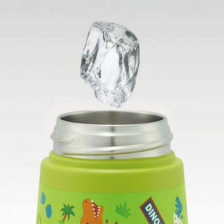 Skater Straw Stainless Steel Bottle Dinosaur 420ml