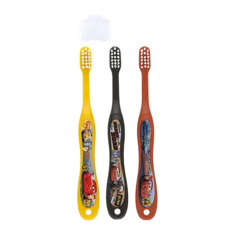 Skater Cars Clear Toothbrush For 3 - 5 Years Old 3pcs