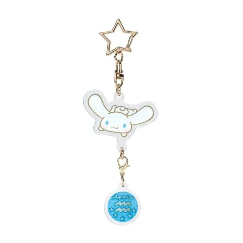 Skater Acrylic Zodiac Sign Keyring Cinnamoroll