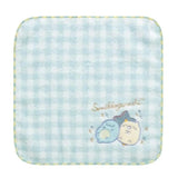 San-X Embroidered Mini Towel Sumikko Gurashi Dreaming Idol Tokage & Neko Blue