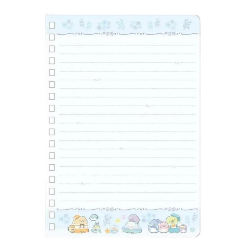 San-X B6 Notebook Sumikko Gurashi Penguin Lagoon Blue