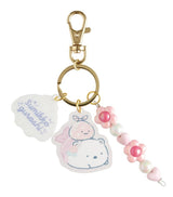 San-X Acrylic Keychain 3 Charm Sumikko Gurashi Penguin Lagoon Shirokuma & Furoshiki With Beads