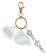 San-X Acrylic Keychain 3 Charm Sumikko Gurashi Penguin Lagoon Tokage With Beads