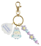 San-X Acrylic Keychain 3 Charm Sumikko Gurashi Penguin Lagoon Ebifurai No Shippo Fried Shrimp Tail With Beads