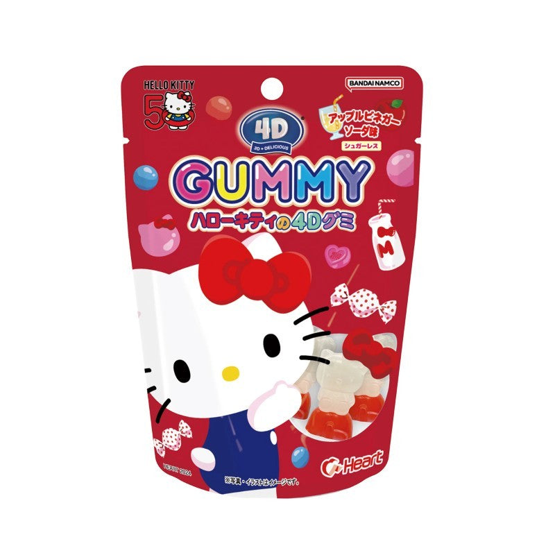 Bandai Heart 4D Gummy Hello Kitty Apple Soda Flavor 55g