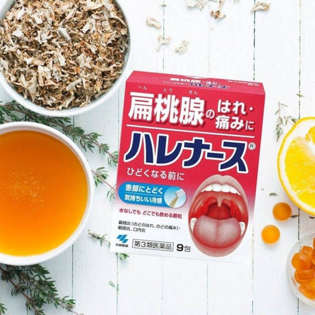 Kobayashi小林制药咽喉止痛药治疗扁桃体口腔炎喉咙咽炎 9包