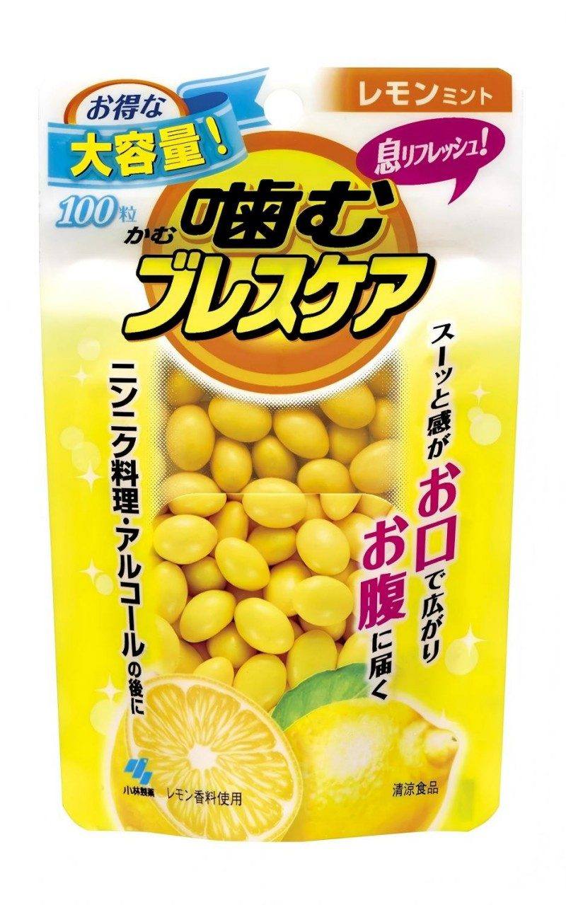 Kobayashi Chewable Breath Care Pouch Lemon Mint 100 Tablets