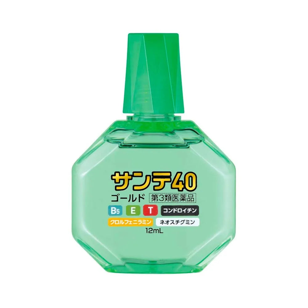 Sante参天40Gold金装软骨素眼药水缓解眼疲劳 12ml