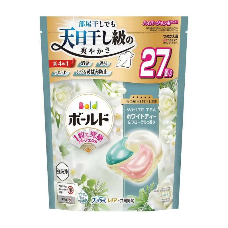 P&G宝洁四合一洗衣凝珠替换装白茶花香 27枚