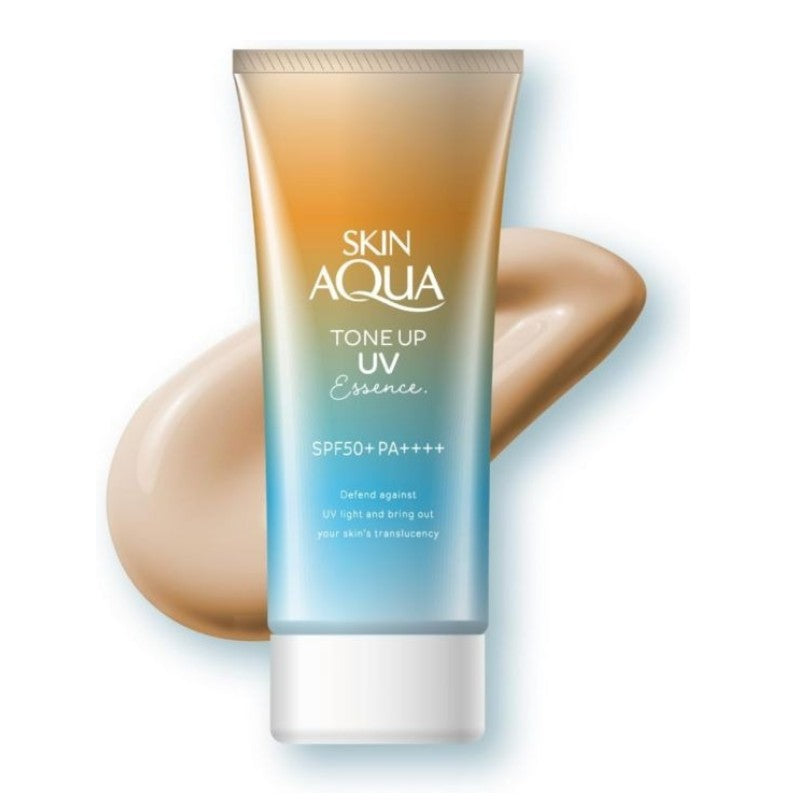 Rohto Skin Aqua Tone Up UV Essence Sunscreen Latte Beige SPF50+ PA++++ 80g