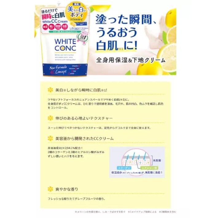 White Conc美白霜VC保湿美白身体乳 200g