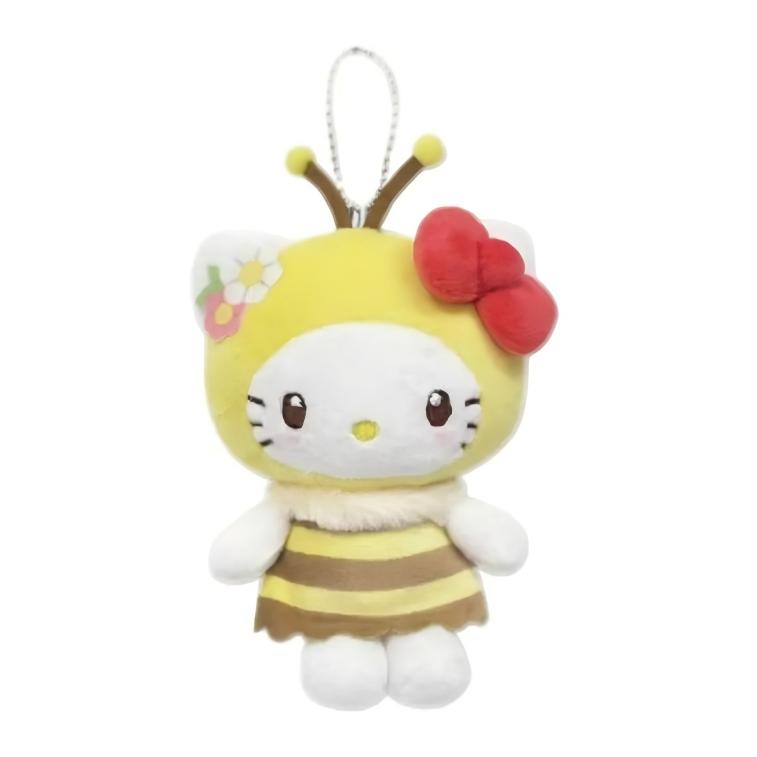 Hatakeyama Shoji Sanrio Mascot Holder Mini Plush Pouch Hello Kitty Honey Bee
