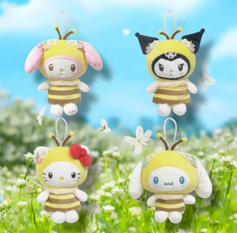 Hatakeyama Shoji Sanrio Mascot Holder Mini Plush Pouch Cinnamoroll Honey Bee
