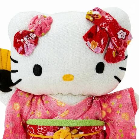 Sanrio Crepe Japanese Doll M  Hello Kitty Pink 20cm