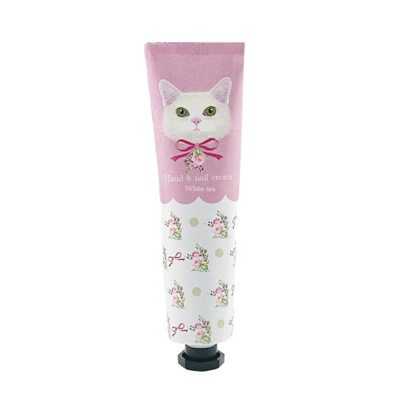 Honyaradoh Cute Cat Hand & Nail Cream White Tea
