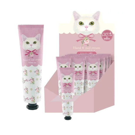 Honyaradoh虹雅堂粉色猫咪护手霜白茶