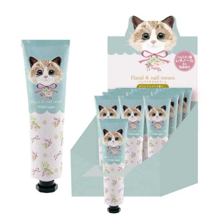 Honyaradoh虹雅堂蓝色猫咪护手霜白麝香
