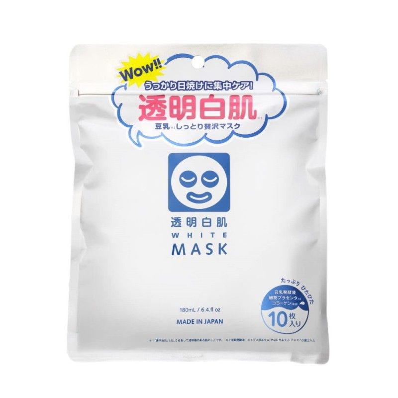 Ishizawa Lab石泽研究所透明白肌玻尿酸透明嫩白面膜 10片
