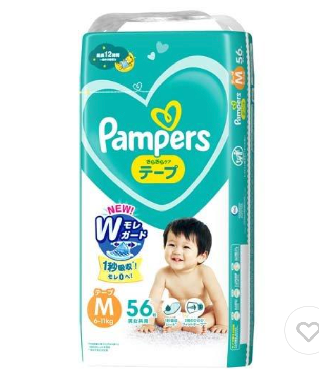 【团购】P&G-Premium-一级帮系列-纸尿裤-M码-6-11kg-56枚入