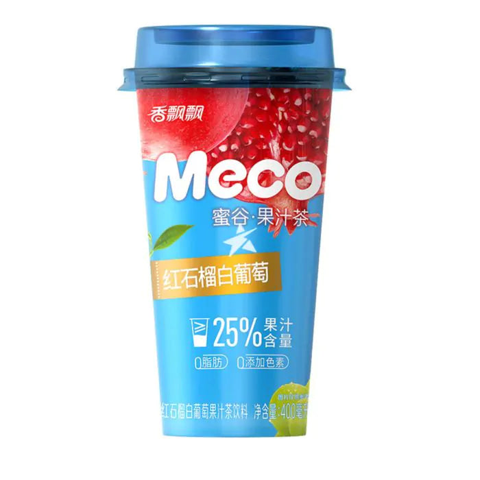 香飘飘Meco红石榴白葡萄果汁茶饮料400ml-sc