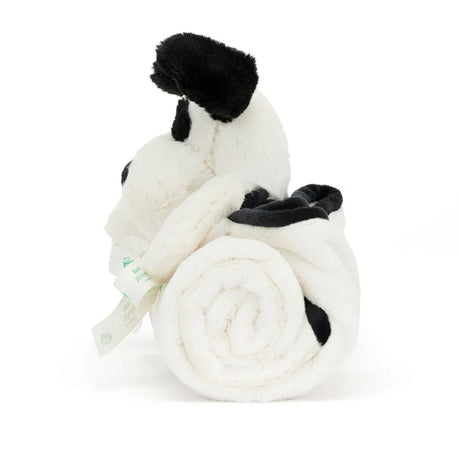 Jellycat害羞黑白小狗安抚毯子