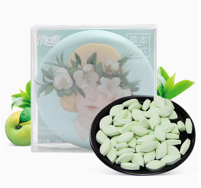 清Q嘴-草本含片咀嚼片-青梅绿茶味-18g