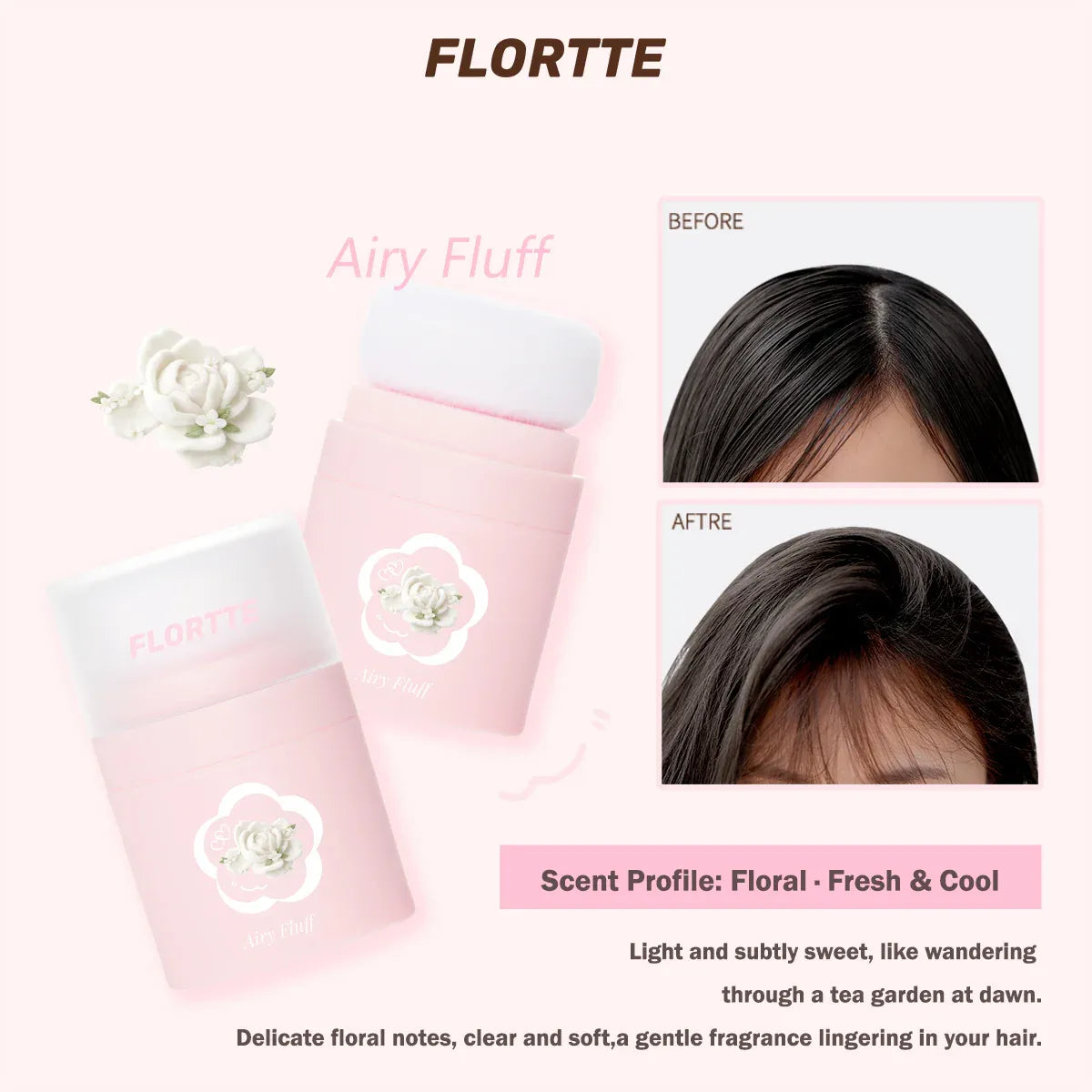Flortte Vital Puff Series Hair Volumizing Powder Airy Fluff 8g
