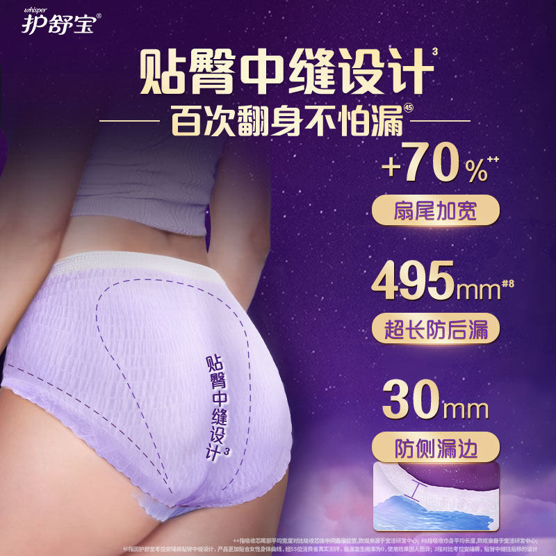 Always护舒宝考拉散热安睡裤防漏透气M 2条

