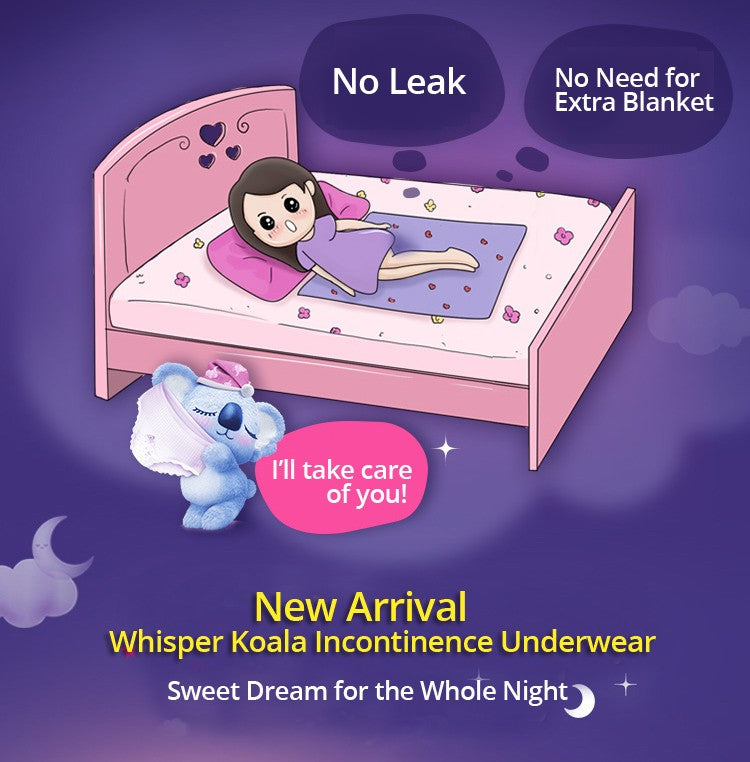 Whisper Always Koala Period Panty Sanitary Pants M-L 2pcs