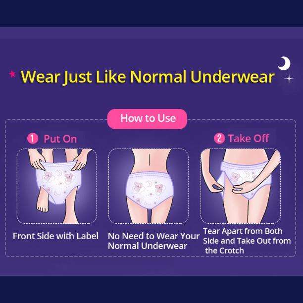 Whisper Always Koala Period Panty Sanitary Pants M-L 2pcs