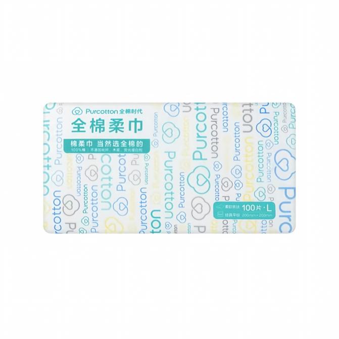 Purcotton全棉时代棉柔巾干湿两用洗脸巾超柔软 6包