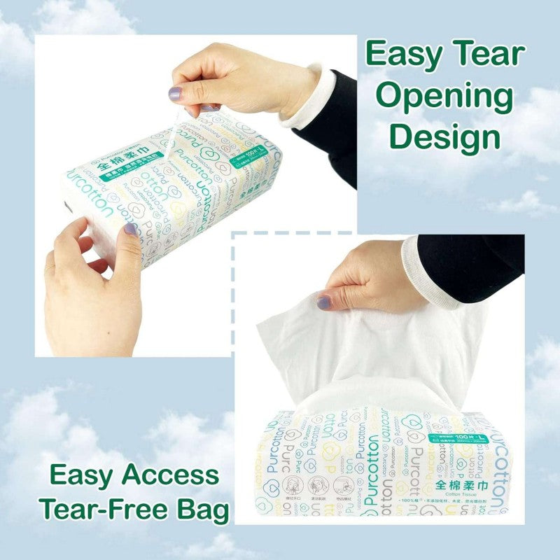 Purcotton Disposable Face Towels 6 Packs