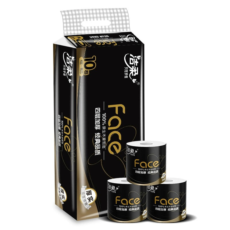 C&S Clean Soft Facial Tissue Black Core Roll 10pcs