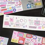 Infeel.Me暖空纸品标签事务所不干胶分段胶带甜桃思念