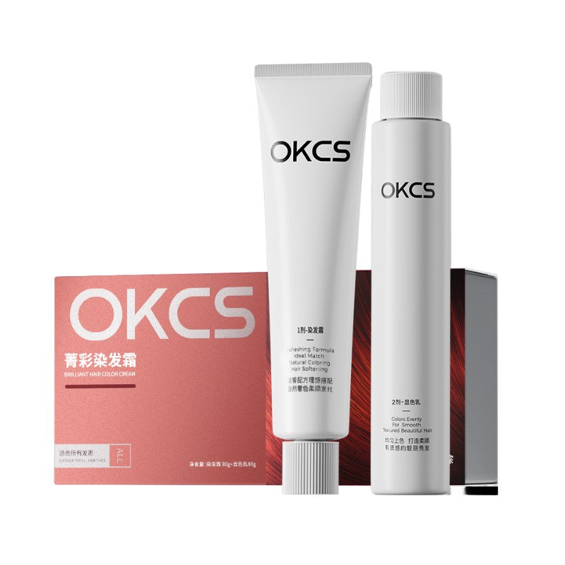 OKCS菁彩染发霜粉棕色 80g*2