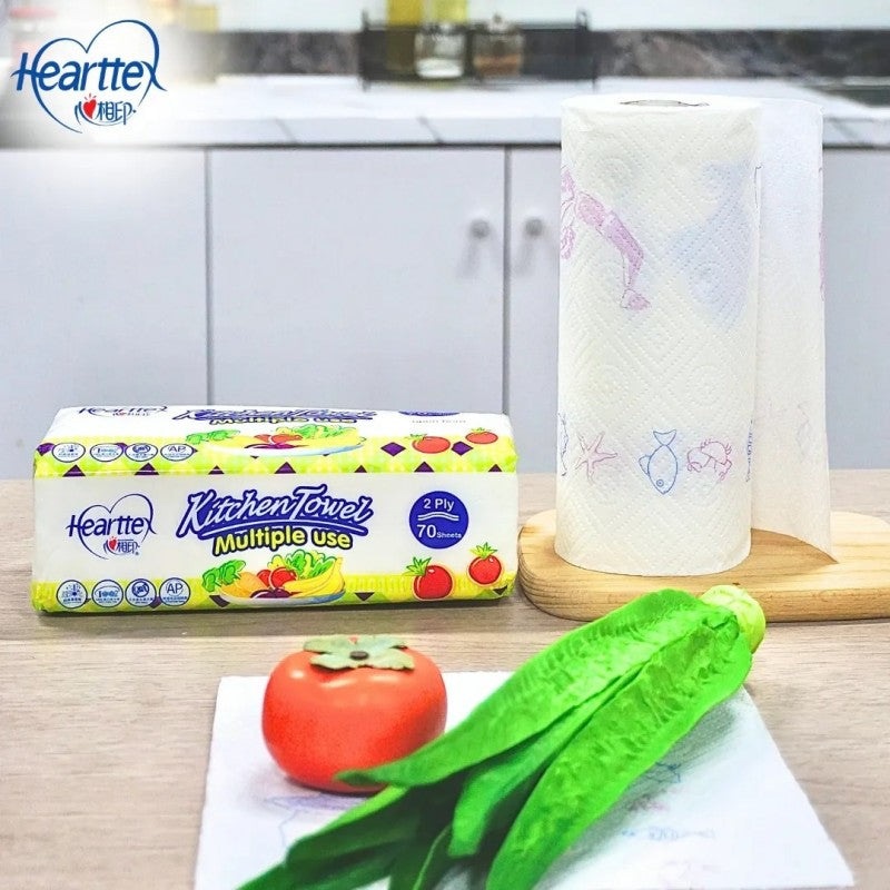 Heartte心相印2层厨房清洁纸巾 75张*2