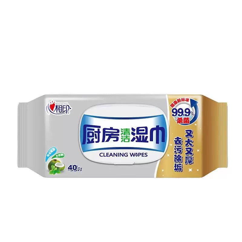 Heartte心相印99.9%杀菌厨房清洁湿巾 40片