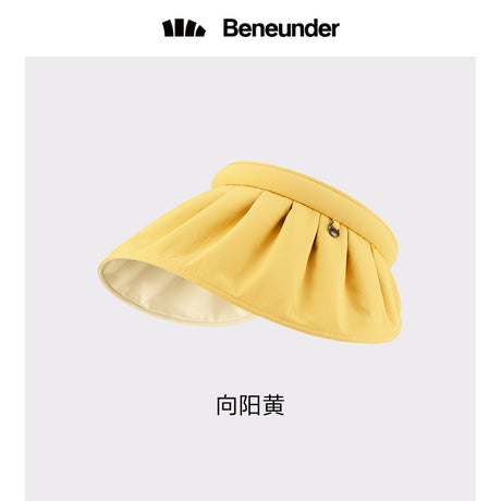 Beneunder UV Protection Foldable Sun Shell Hat Yellow