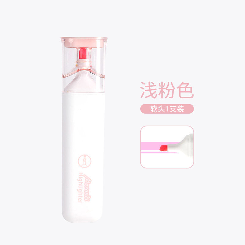 Jiwusha集物社超软头荧光笔浅粉红色 1支