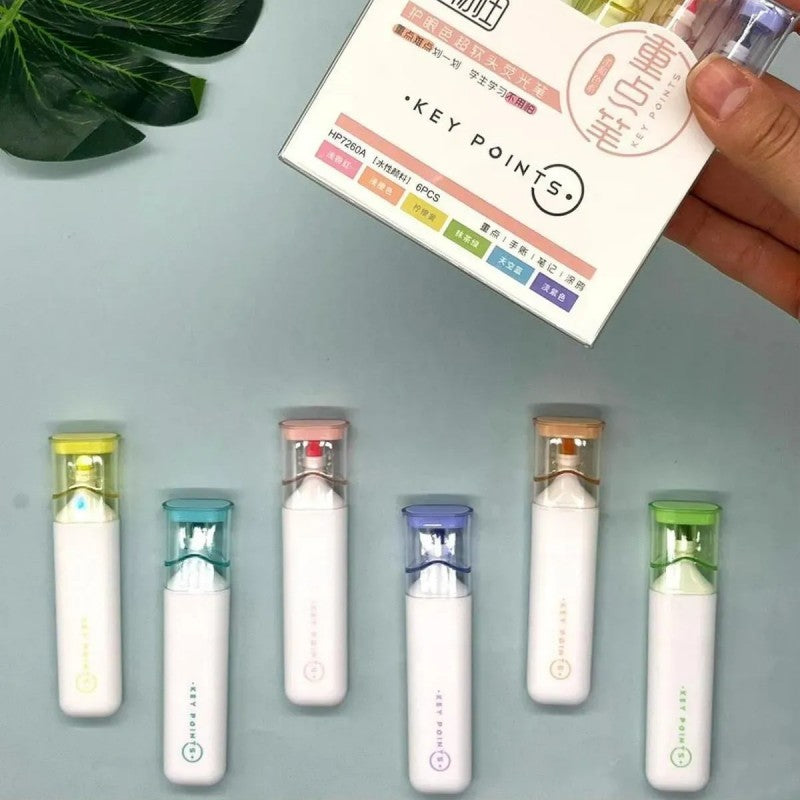 Jiwusha Ultra Soft Tip Highlighter Lake Blue 1pcs