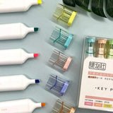 Jiwusha集物社超软头荧光笔记号笔紫红色