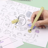 Jiwusha Highlighter Note-Marking Pen Dark Purple 1pcs