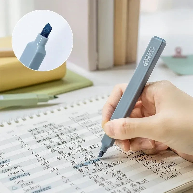 Jiwusha集物社果色天香荧光笔柔蓝色 1支