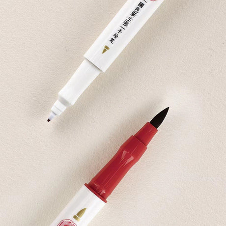 Jiwusha Soft Double-tip Hand-painted Marker Pen Yellow 1pcs