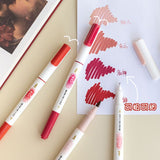 Jiwusha Dual Ended Hand Painted Brush Koyu Kırmızı