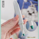 Jiwusha集物社护眼莫奈色荧光笔青燕绿