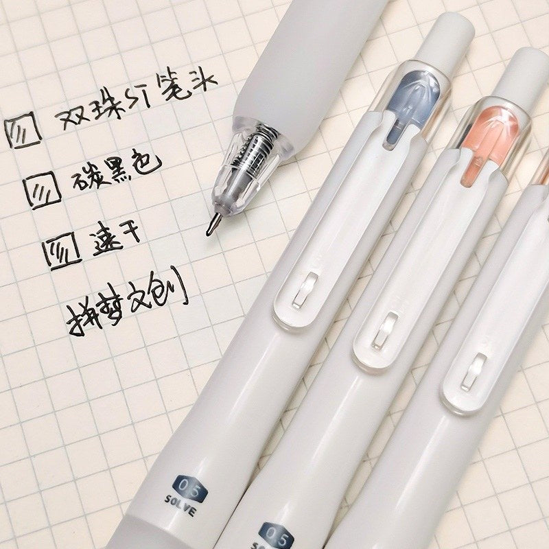 Jiwusha Quick Dry Click Ballpoint Ink Pen 1pcs
